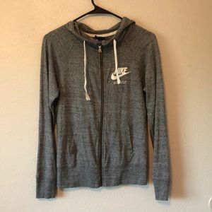 Nike Grey Full Zip Sweater